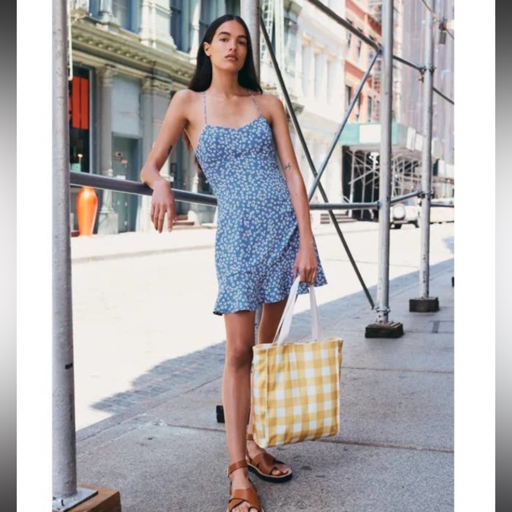 Floral print mini dress